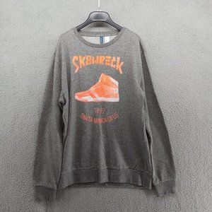 Sk8wreck Sneakerhead Sweater Mens‎ Large Gray Heather Knit Sweatshirt Divided